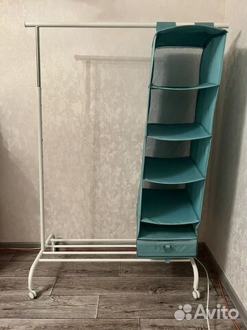 Вешалка напольная на колесах с органайзером IKEA