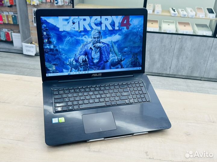 Игровой asus 17.3 Core i3-7100U/ 920MX/ 500Ssd