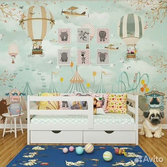 Кроватка от 2х лет софа из массива высокий борт