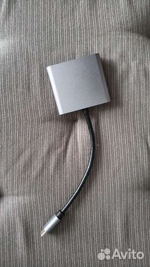 Переходник 3 в 1 с Type-C на USB hdmi