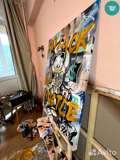 Картина на медном холсте акрилом под заказ