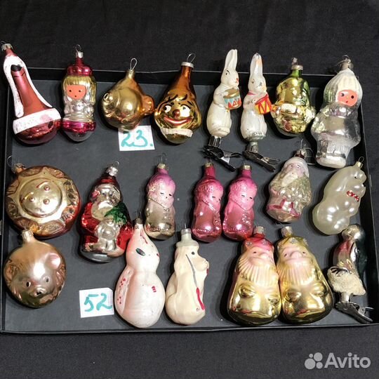 Елочные игрушки СССР на прищепке и подвесе
