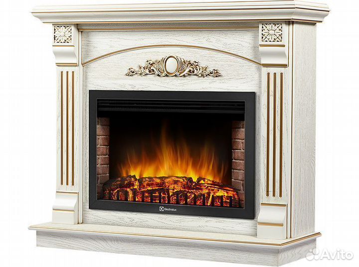 Портал Firelight Barocco 30 шпон белый дуб с золот