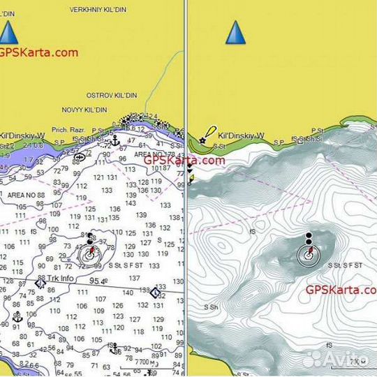 Карта глубин для Garmin hxeu062R BlueChart G3
