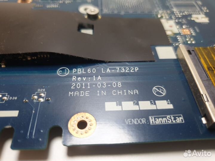 Материнская плата Asus X53U LA-7322P неисправная