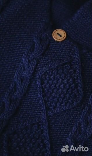 Вязанный детский комбенизон 68-74 размер