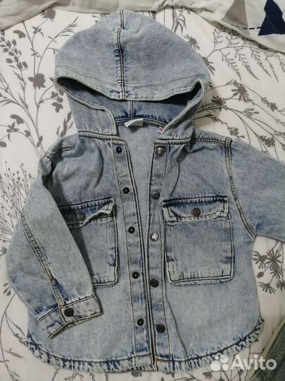 Джинсовая куртка рубашка Zara 86