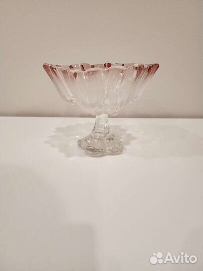 Стеклянная конфетница и блюдо Германия