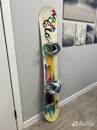 Сноуборд Elan, крепления Burton, ботинки Vans