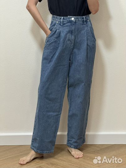 Джинсы широкие прямые