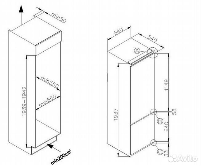 Холодильник maunfeld MBF193nffwgr Inverter