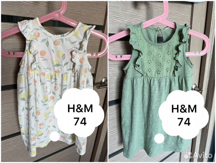 Пакет летней одежды на девочку 74-80