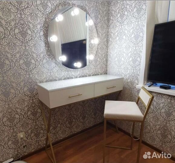 Зеркало безрамочное с лампами