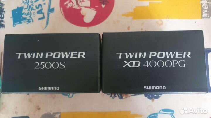 Катушка shimano 21 twin power xd 4000pg и 20.2500s