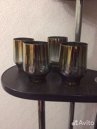 Фужеры хрустальные СССР, бокалы богемское стекло