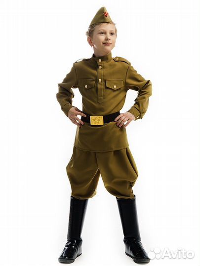 Костюм детский военный Солдат Победы, рост 104-152