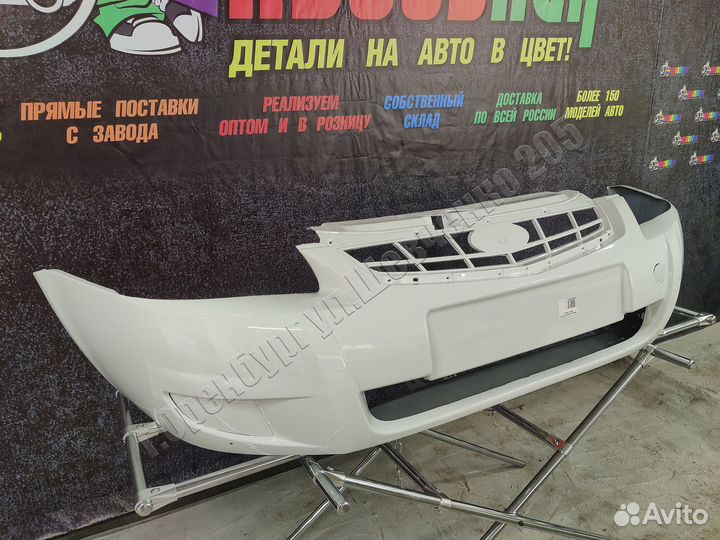 Бампер приора 2 21704 priora передний цвет белый