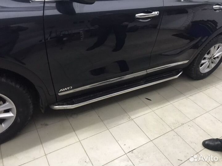 Пороги подножки для соренто прайм