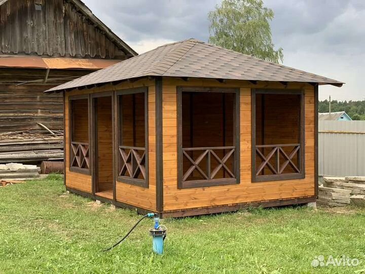 Беседка садовая для дачи, летняя веранда