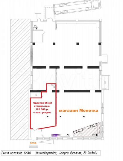 Торговая площадь, 55 м²