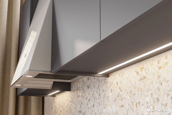 Кухня серая