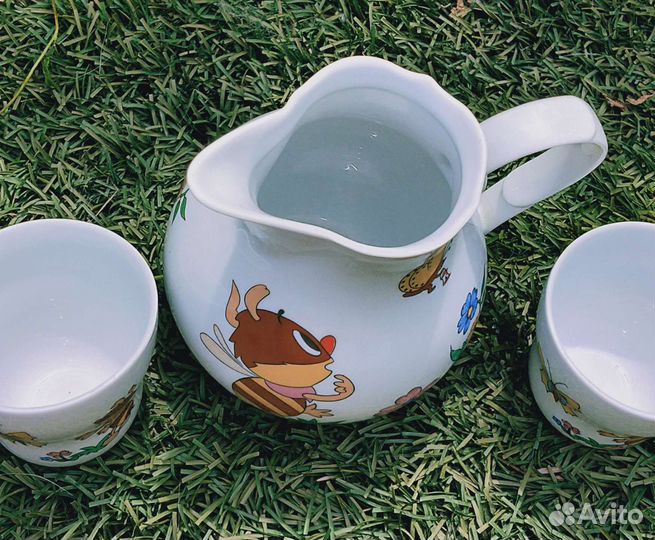 Кувшин, 6 стаканов Винтаж