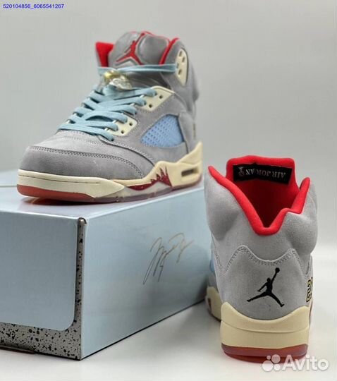 Кроссовки Nike Air Jordan 5 Retro Grey (Арт.20719)