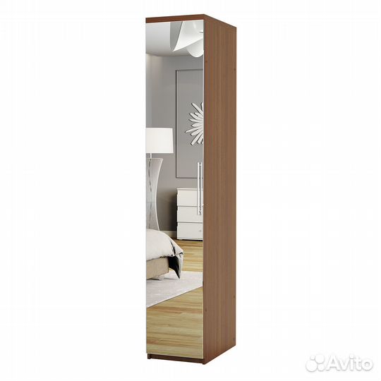 Шкаф с полками Комфорт мп-11 50х60 с зеркалом орех