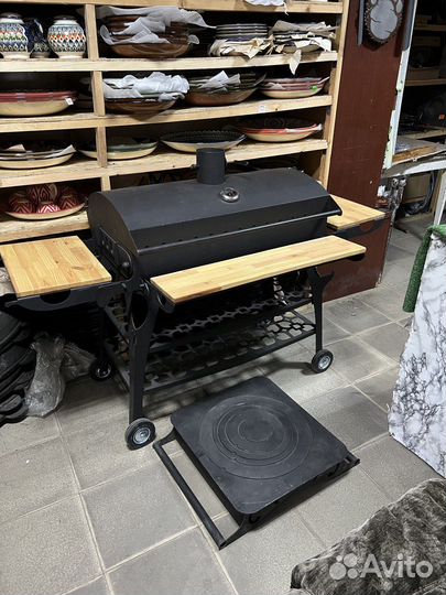 Мангал с крышкой барбекю