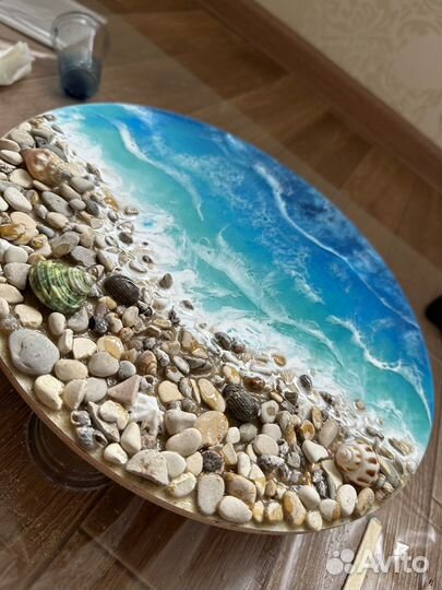 Картина из эпоксидной смолы море