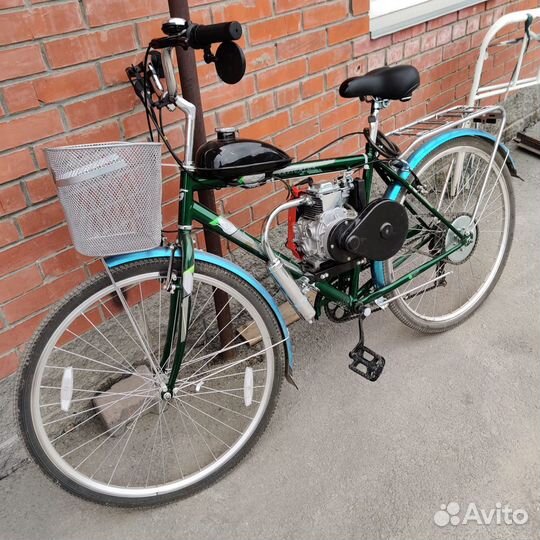 Велосипед с бензиновым мотором