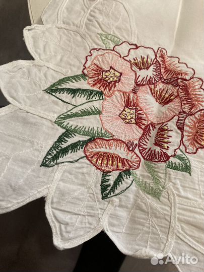 Скатерть винтаж вышивка ручная