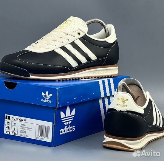 Adidas SL 72 Core Black Leather Черные