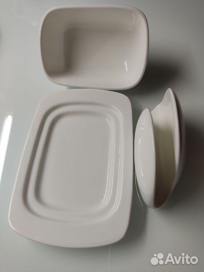 Набор масленка и салфетница фарфор Wilmax