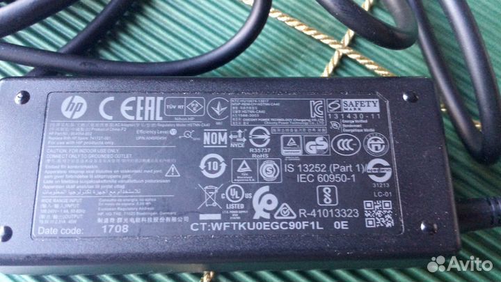 Блок питания HP hstnn-ca40 19.5V 2.31А 4.5x3.0мм