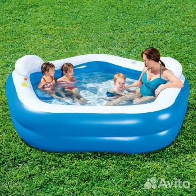 54153 Bestway Бассейн надувной 213х206х69. 477л
