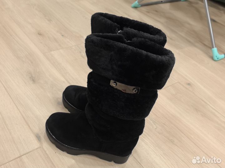 Зимние женские сапоги 38 натуральная замша