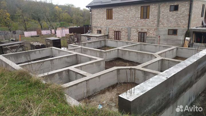 Заливка фундамента