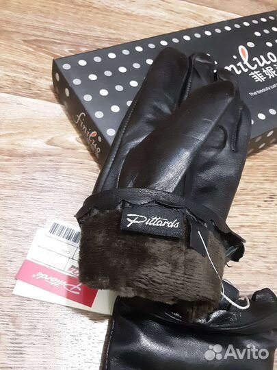 Перчатки женские кожаные