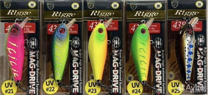 Воблер ZipBaits Rigge 43 SP 40 расцветок