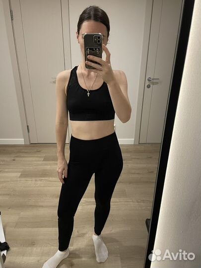 Спортивные леггинсы и бра Pink