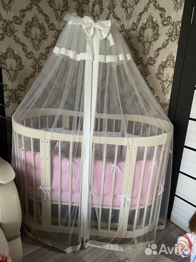 Кроватка-трансформер с маятником новая 8