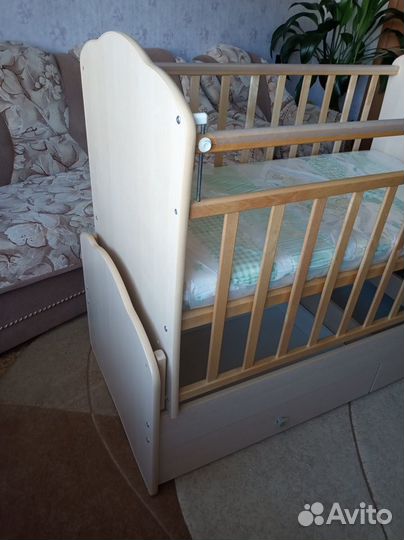 Детская кроватка трансформер с комодом