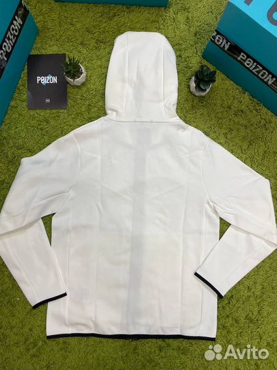Зип Худи Nike Tech Fleece White Оригинал