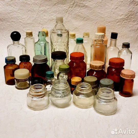 Флакончики СССР аптечные,флаконы от шампуня,крема