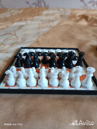 Дорожный карманный набор шашки-шахматы СССР