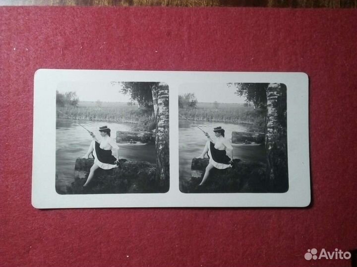 Фото- стерео /рыбачка/ Россия до 1917 года