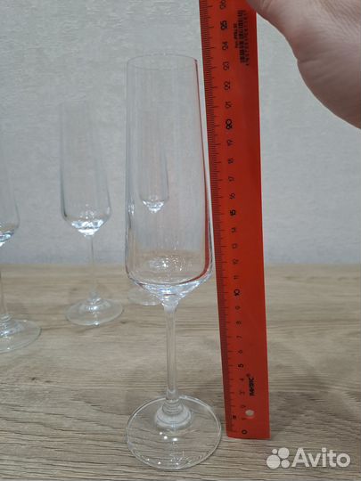 Набор бокалов для шампанского 180 мл 6 шт. новые