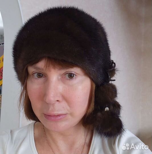 Шапка норковая женская 56