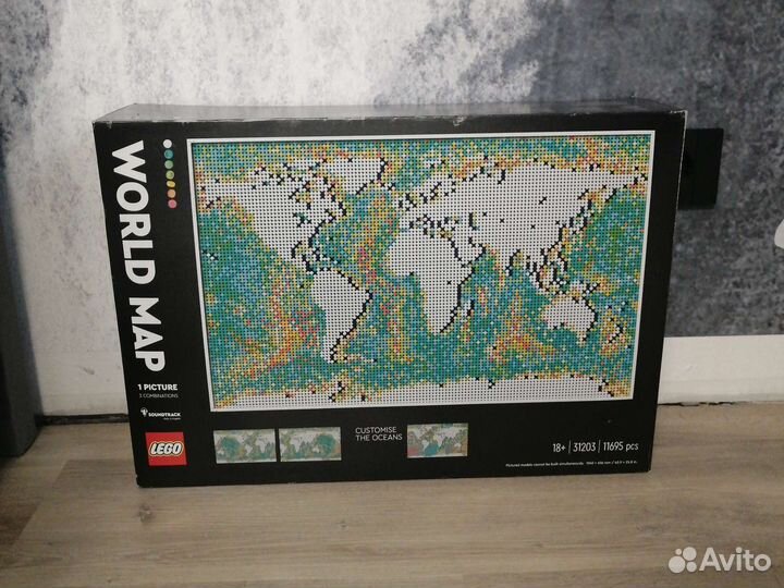 World map 31203 11695 деталей lego